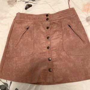 Suede skirt